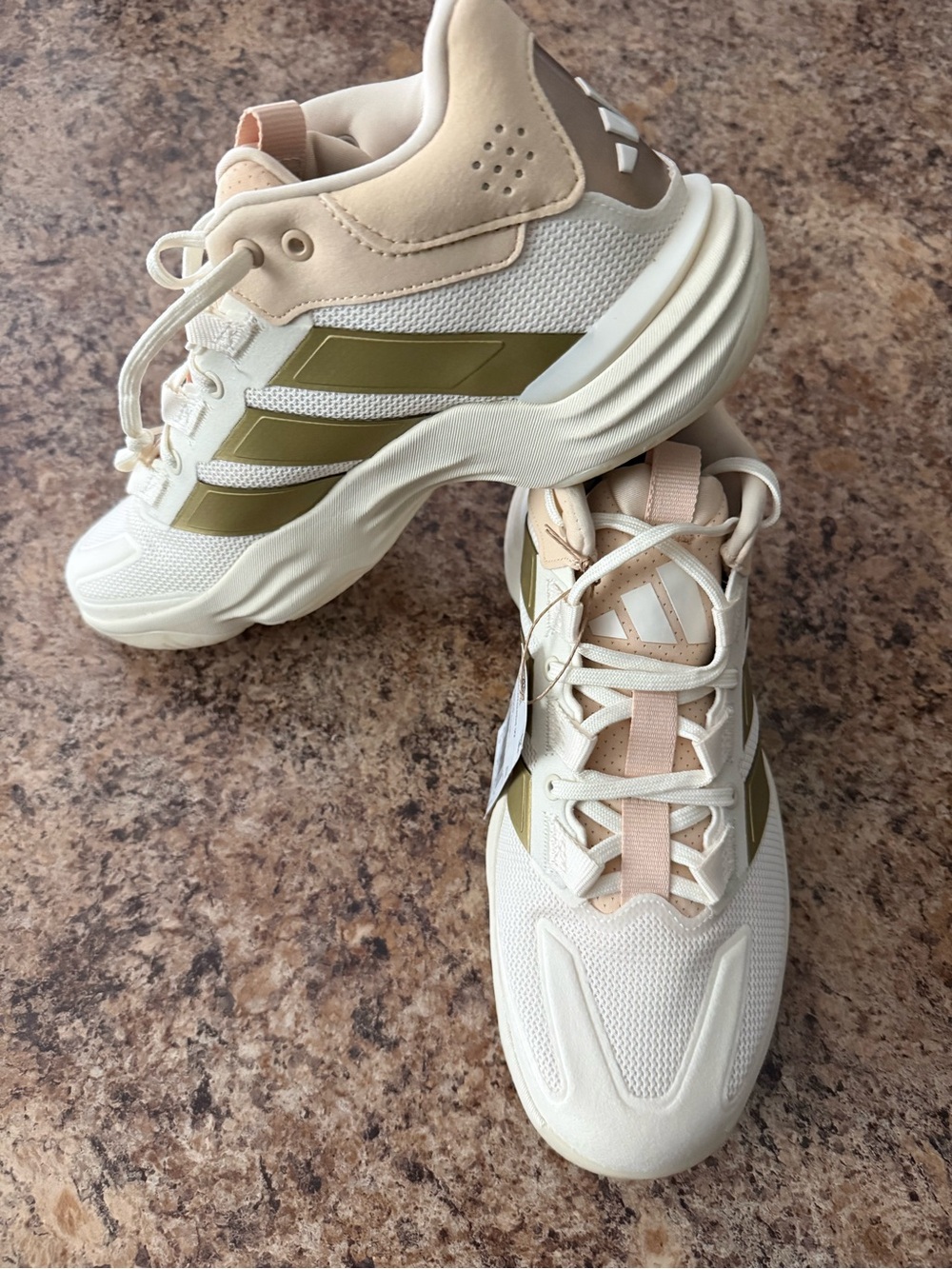 adidas Women’s Cream & Olive Green Chunky Sneaker